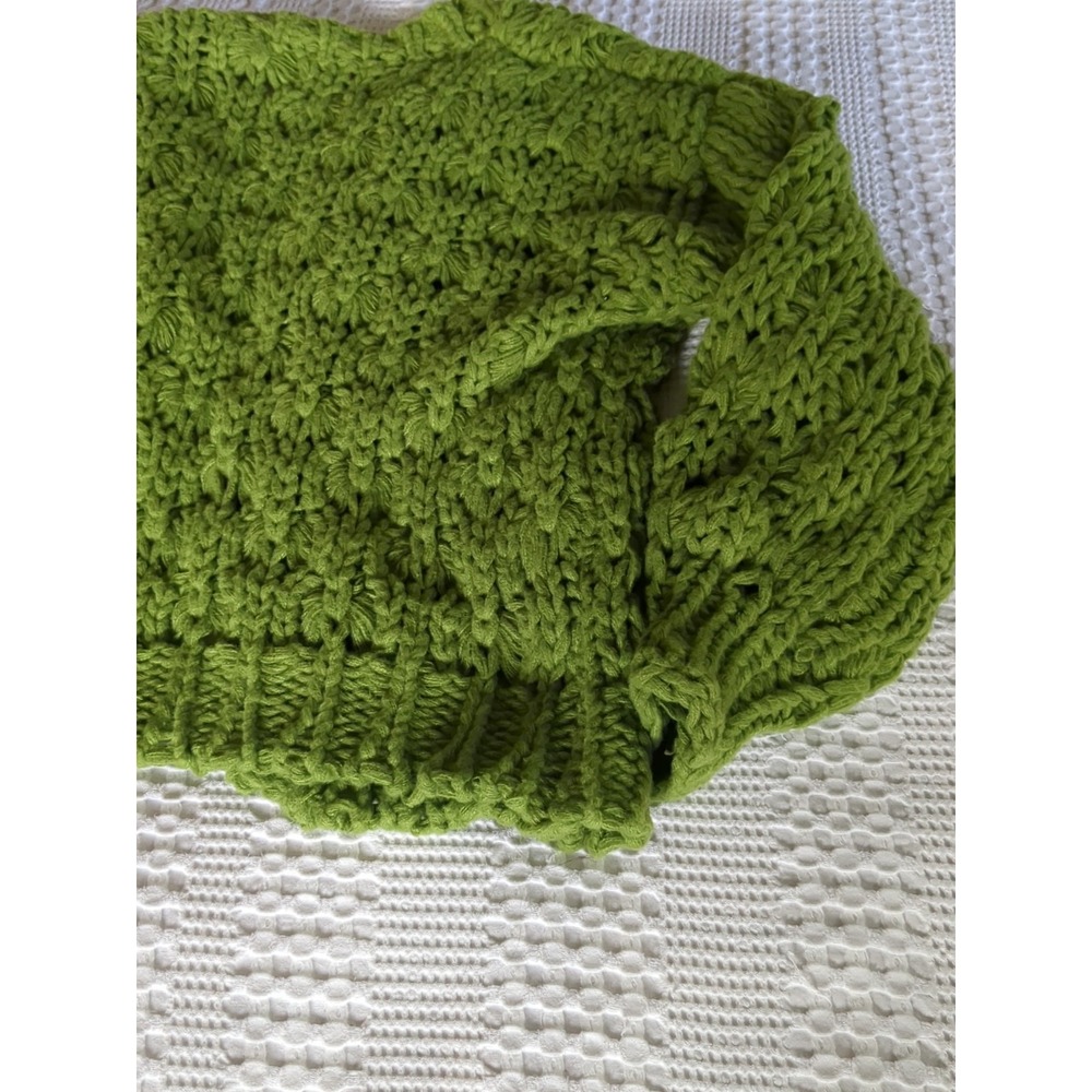 Lisa Says Gah Green Chunky Knit Cardigan - Picture 6 of 12
